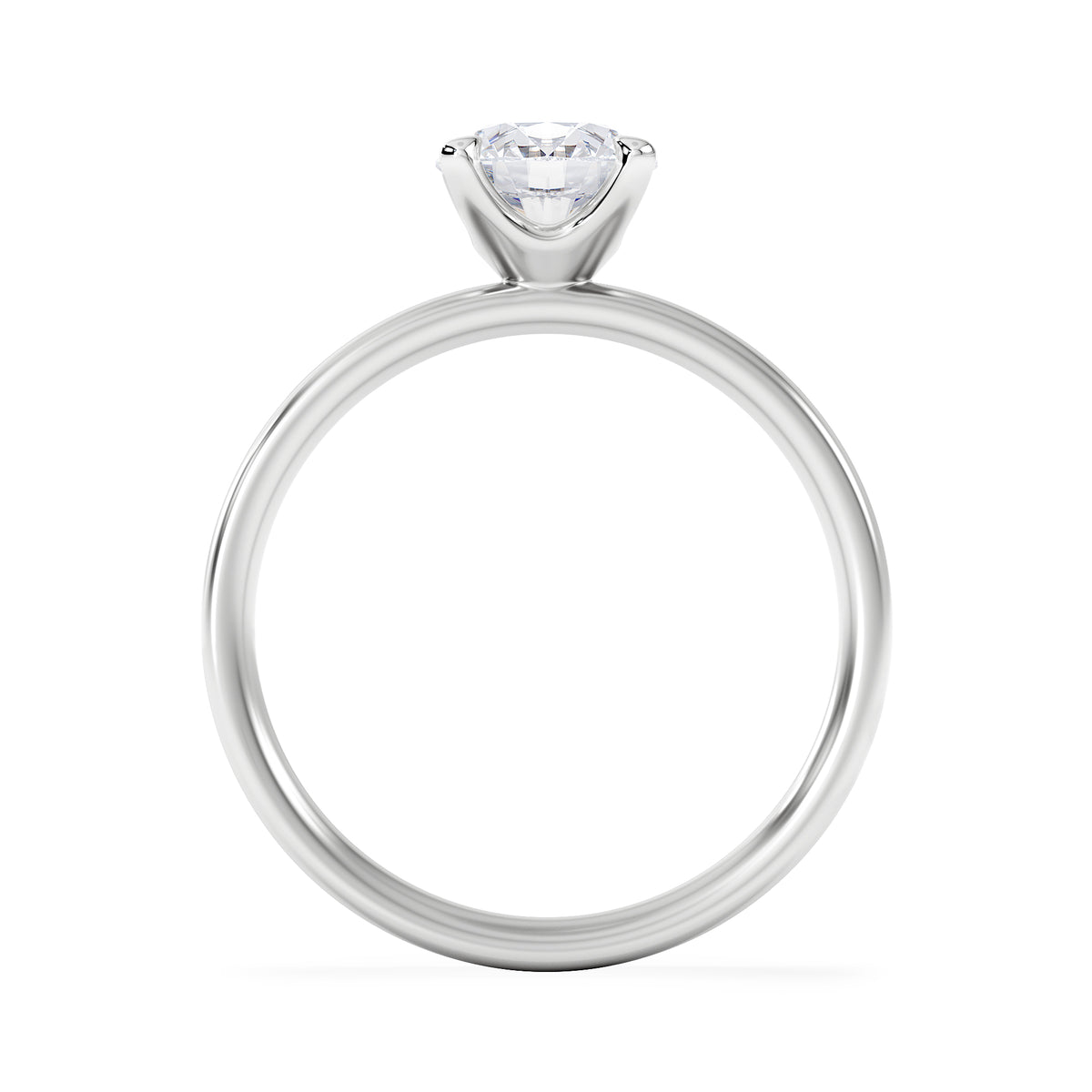 Origin 1.00ct Round Cut Lab Diamond Solitaire Engagement Ring in Platinum