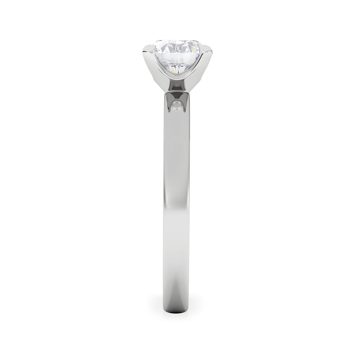 Origin 1.00ct Round Cut Lab Diamond Solitaire Engagement Ring in Platinum