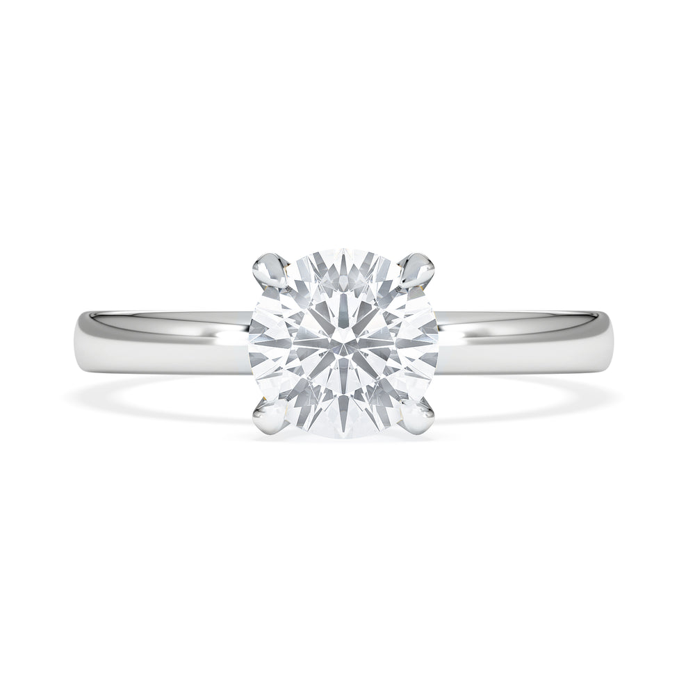 Origin 1.00ct Round Cut Lab Diamond Solitaire Engagement Ring in Platinum