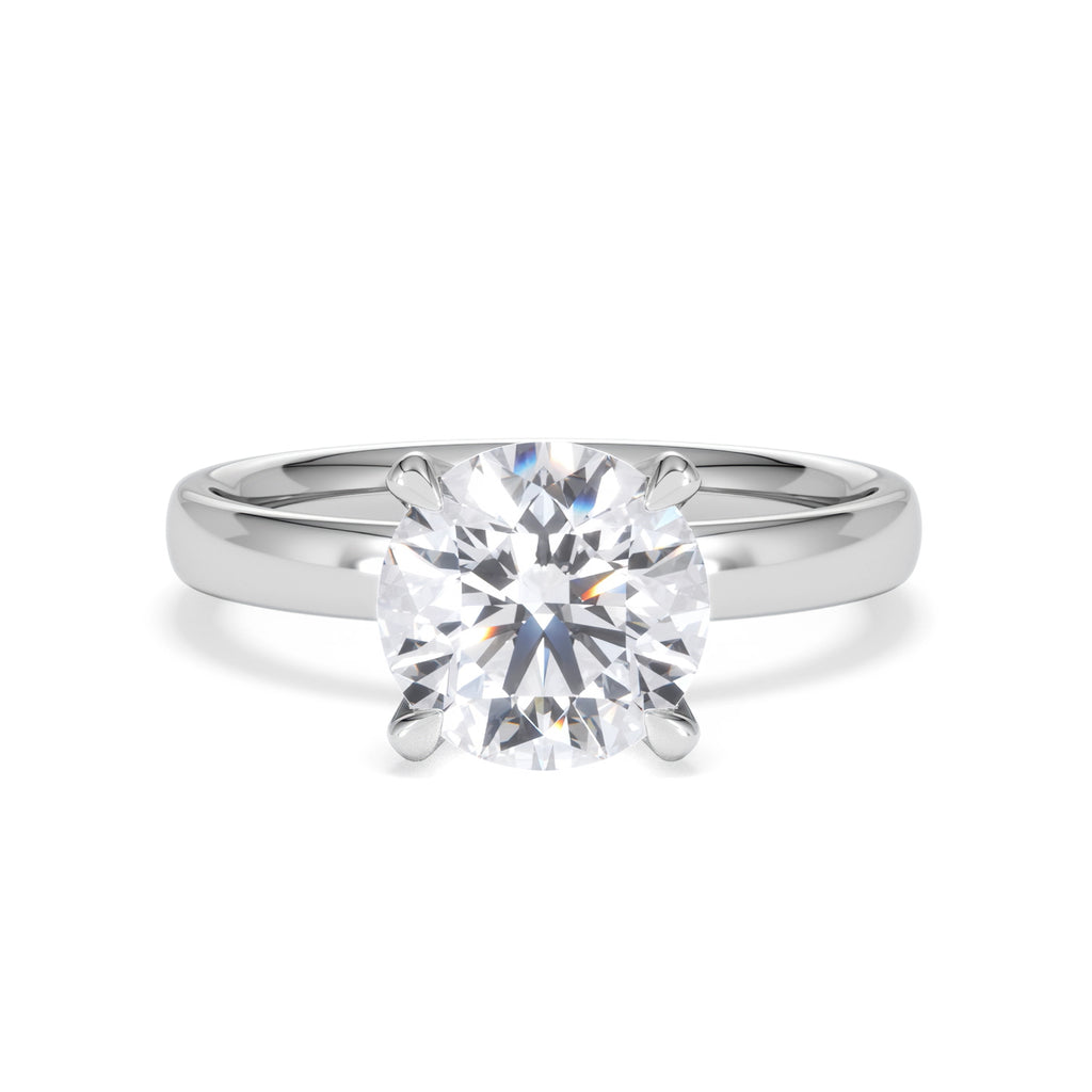 Origin 2.00ct Round Cut Lab Diamond Solitaire Engagement Ring in 18K White Gold