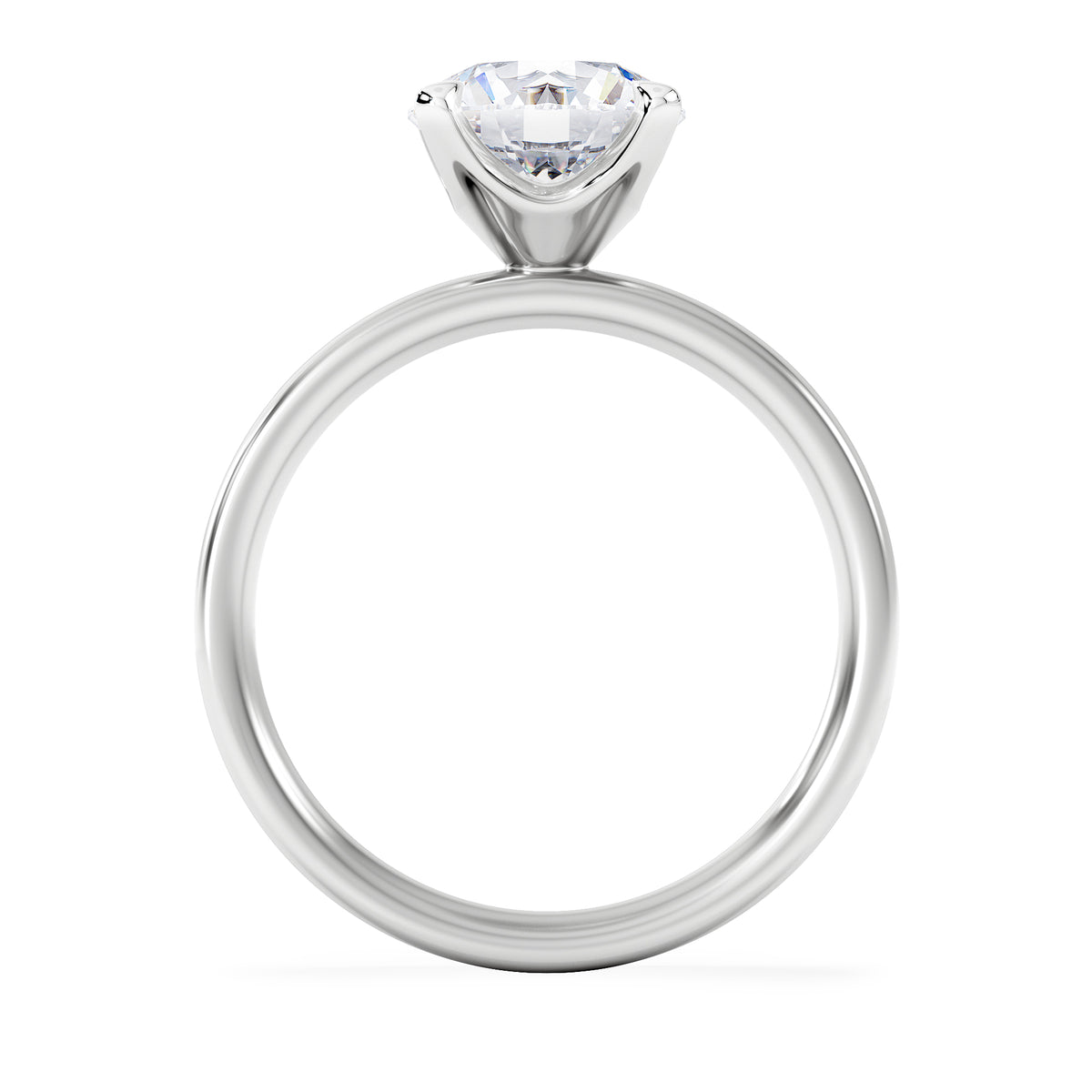 Origin 2.00ct Round Cut Lab Diamond Solitaire Engagement Ring in 18K White Gold
