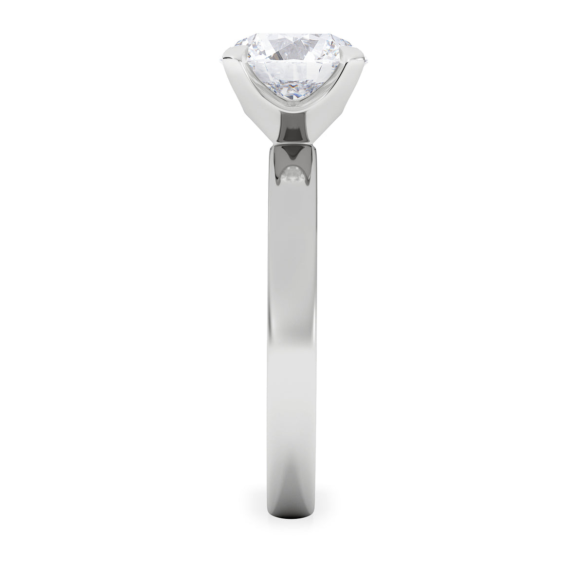 Origin 2.00ct Round Cut Lab Diamond Solitaire Engagement Ring in Platinum