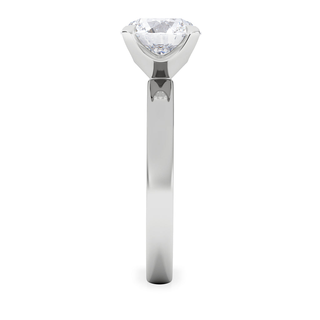 Origin 2.00ct Round Cut Lab Diamond Solitaire Engagement Ring in 18K White Gold