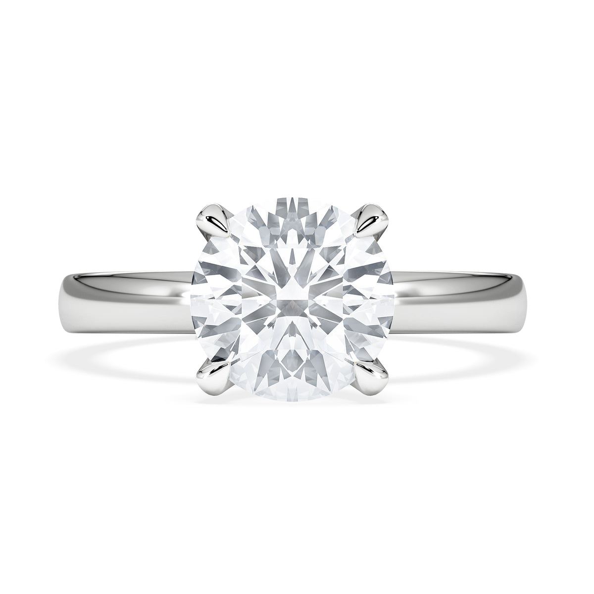 Origin 2.00ct Round Cut Lab Diamond Solitaire Engagement Ring in Platinum