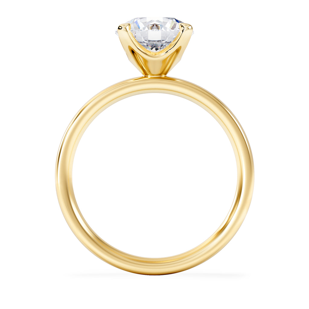 Origin 2.00ct Round Cut Lab Diamond Solitaire Engagement Ring in 18K Yellow Gold
