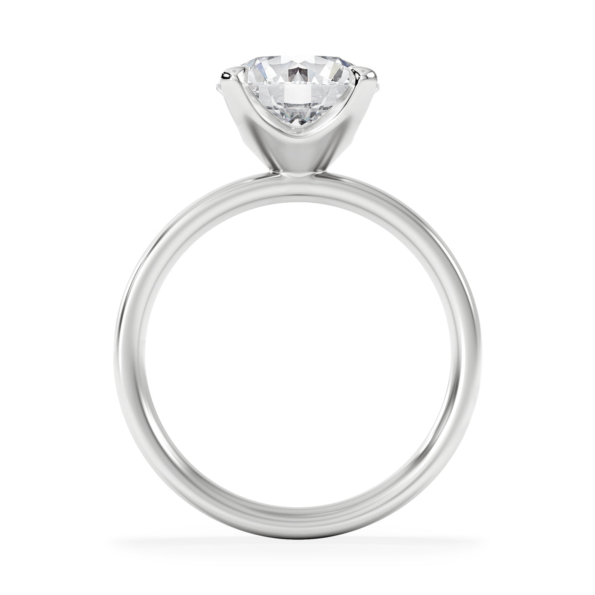 Origin 3.00ct Round Cut Lab Diamond Solitaire Engagement Ring in Platinum