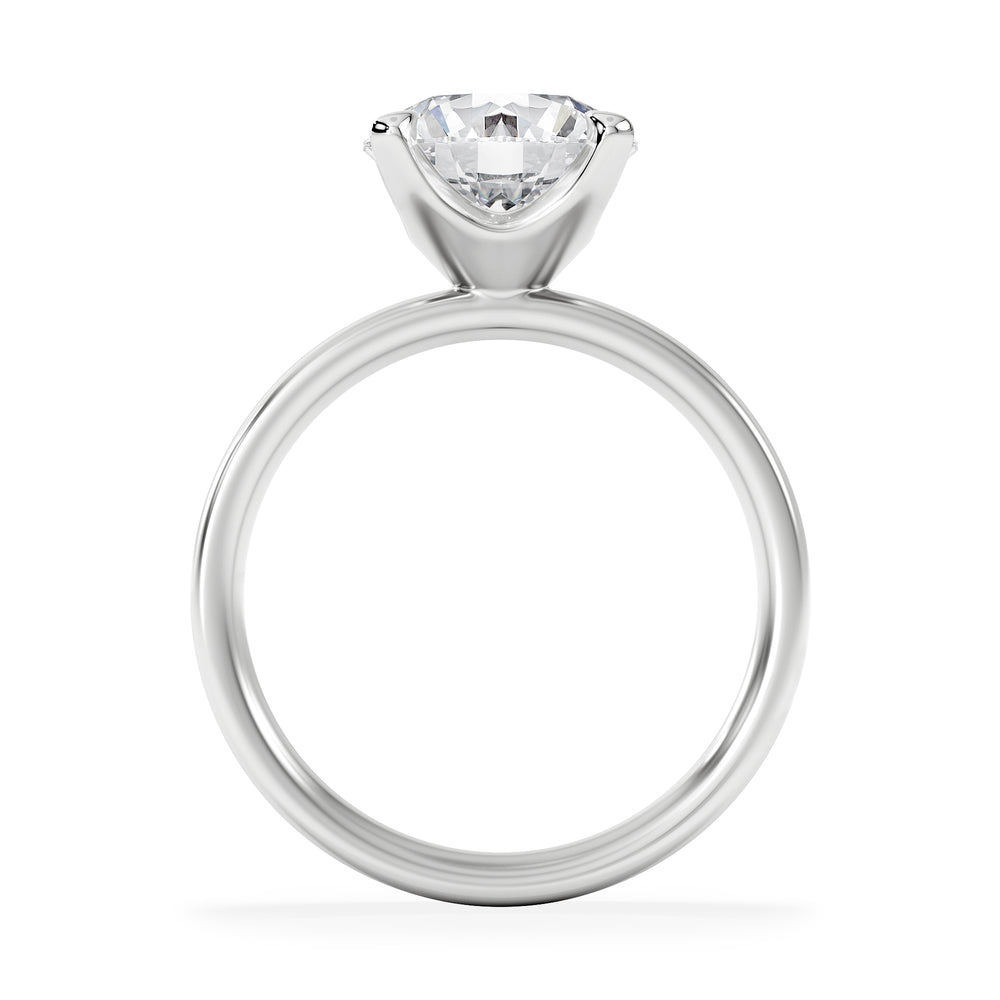 Origin 3.00ct Round Cut Lab Diamond Solitaire Engagement Ring in 18K White Gold