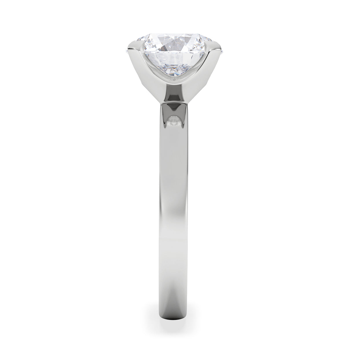 Origin 3.00ct Round Cut Lab Diamond Solitaire Engagement Ring in Platinum