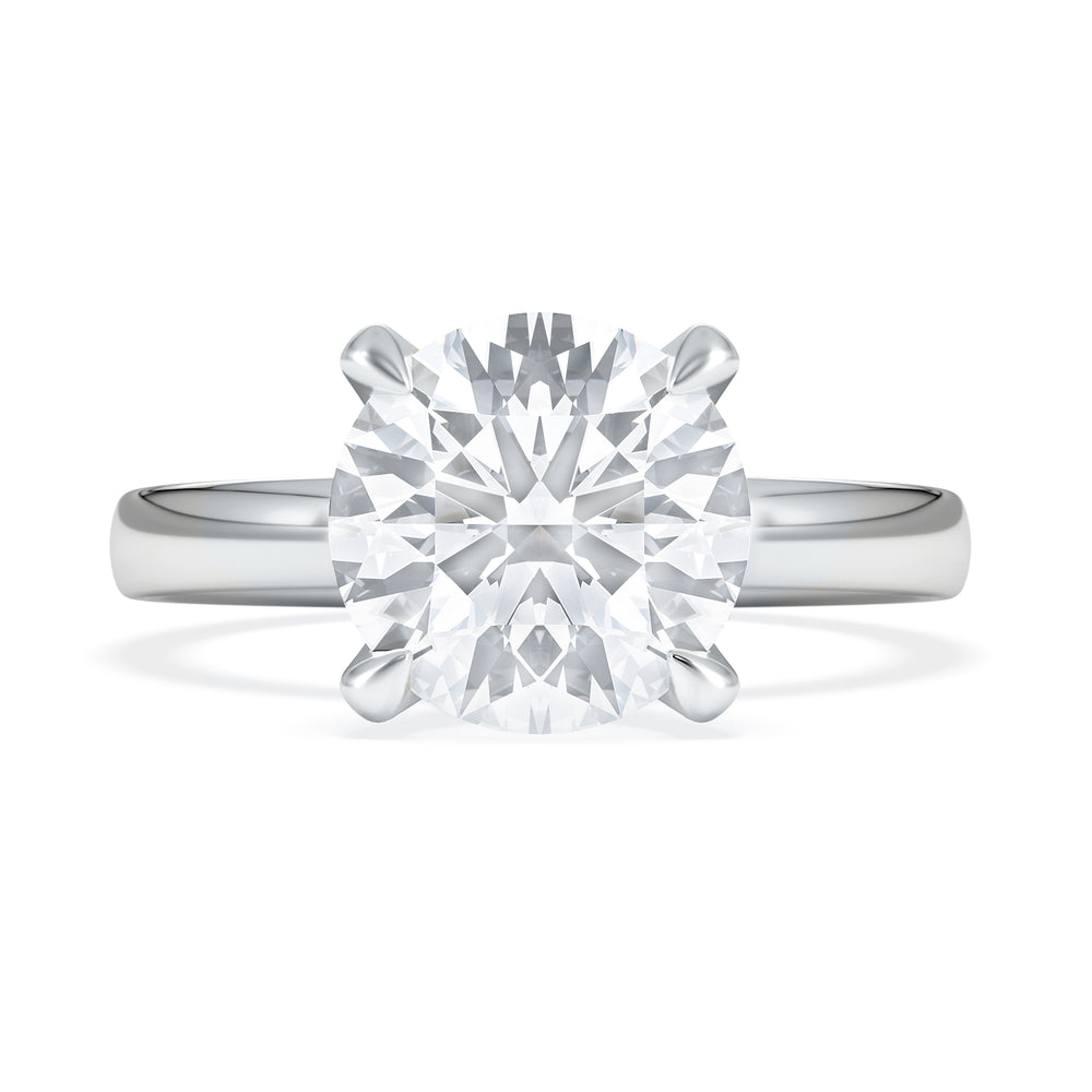 Origin 3.00ct Round Cut Lab Diamond Solitaire Engagement Ring in Platinum