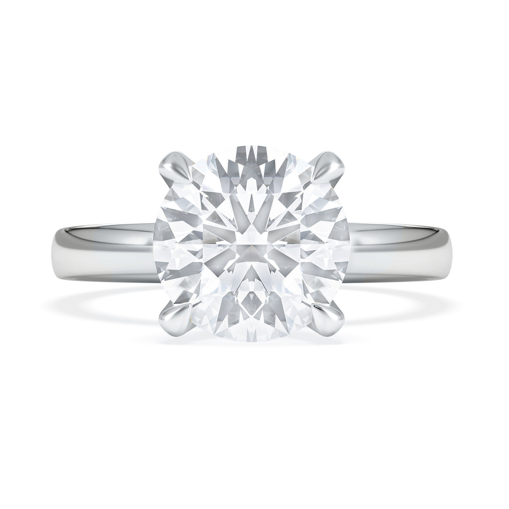 Origin 3.00ct Round Cut Lab Diamond Solitaire Engagement Ring in Platinum