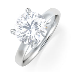 Origin 3.00ct Round Cut Lab Diamond Solitaire Engagement Ring in 18K White Gold