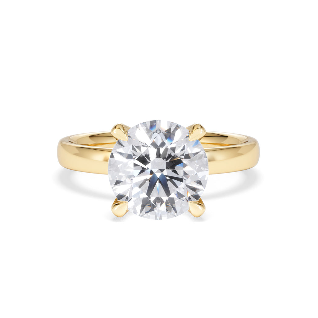 Origin 3.00ct Round Cut Lab Diamond Solitaire Engagement Ring in 18K Yellow Gold