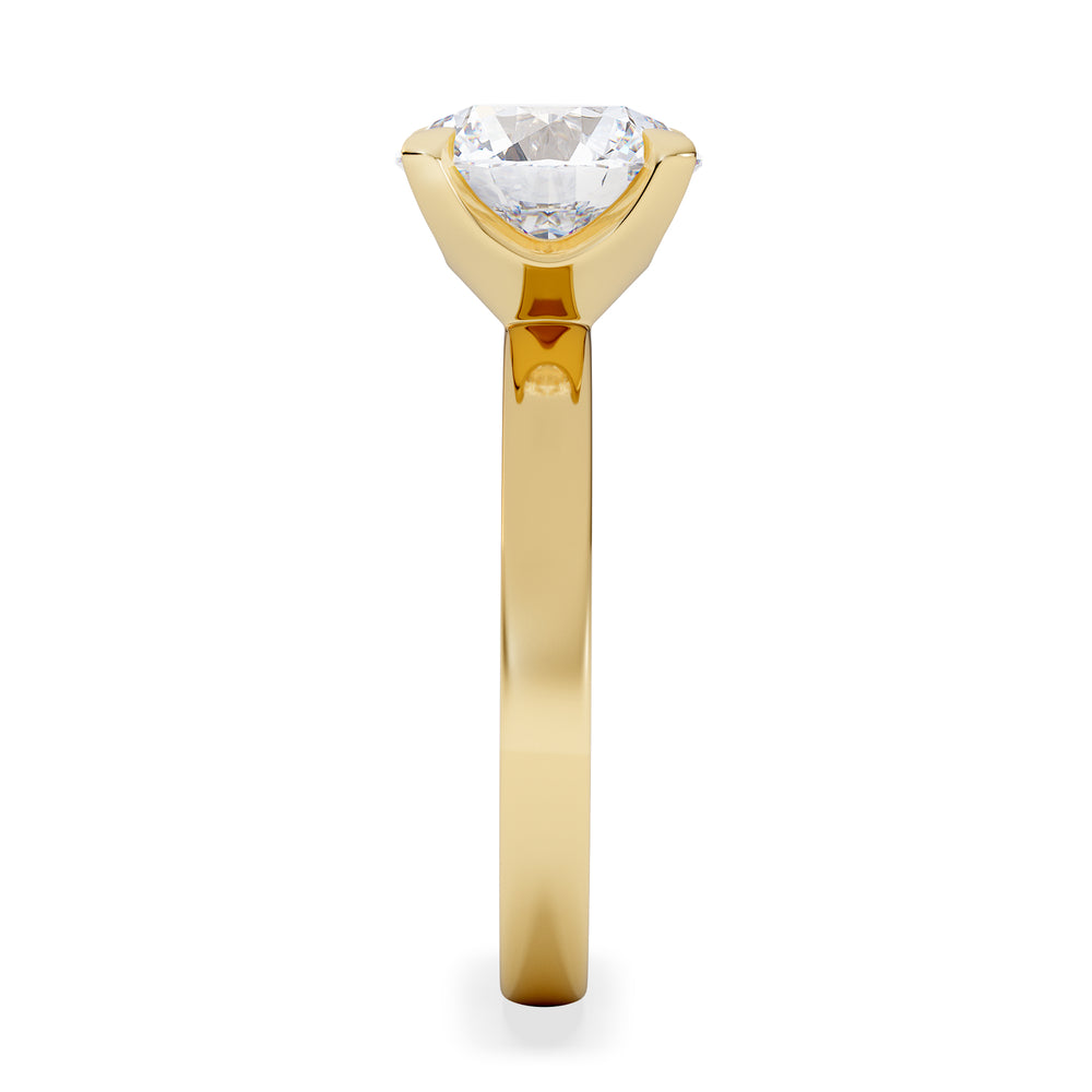 Origin 3.00ct Round Cut Lab Diamond Solitaire Engagement Ring in 18K Yellow Gold