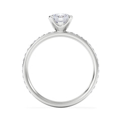 Origin 1.25ct Round Cut Lab Diamond Solitaire Engagement Ring with Side Stones in 18K White Gold