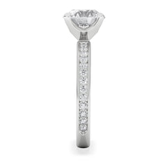 Origin 2.25ct Round Cut Lab Diamond Solitaire Engagement Ring with Side Stones in Platinum