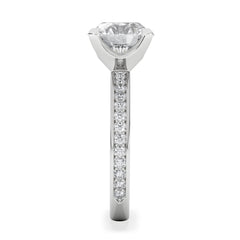 Origin 3.30ct Round Cut Lab Diamond Solitaire Engagement Ring with Side Stones in Platinum