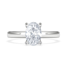 Origin 1.00ct Oval Cut Lab Diamond Solitaire Engagement Ring in Platinum
