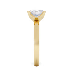 Origin 1.00ct Oval Cut Lab Diamond Solitaire Engagement Ring in 18K Yellow Gold