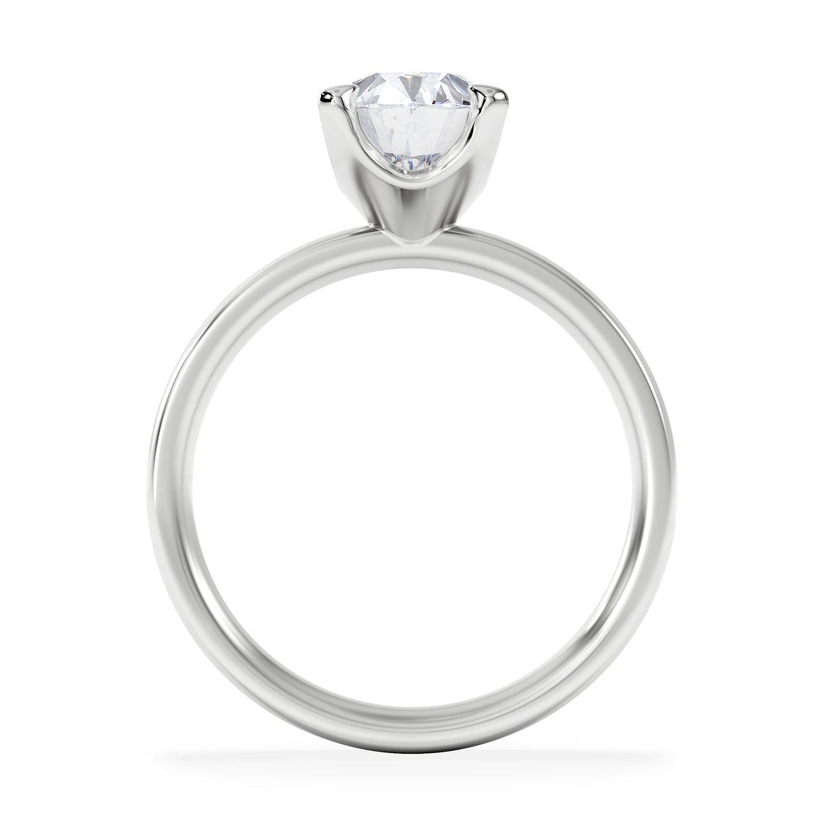 Origin 2.00ct Oval Cut Lab Diamond Solitaire Engagement Ring in Platinum