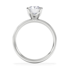 Origin 2.00ct Oval Cut Lab Diamond Solitaire Engagement Ring in 18K White Gold