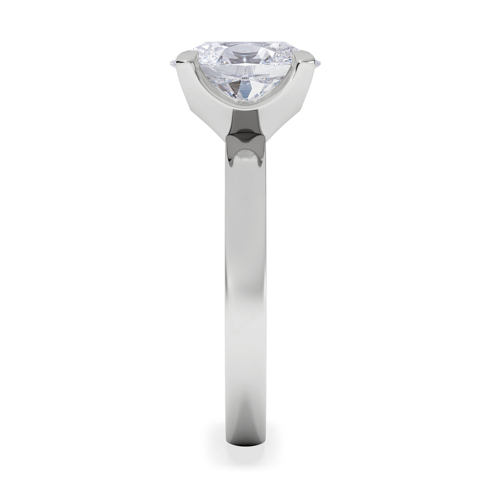 Origin 2.00ct Oval Cut Lab Diamond Solitaire Engagement Ring in 18K White Gold