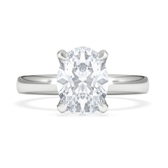 Origin 2.00ct Oval Cut Lab Diamond Solitaire Engagement Ring in Platinum