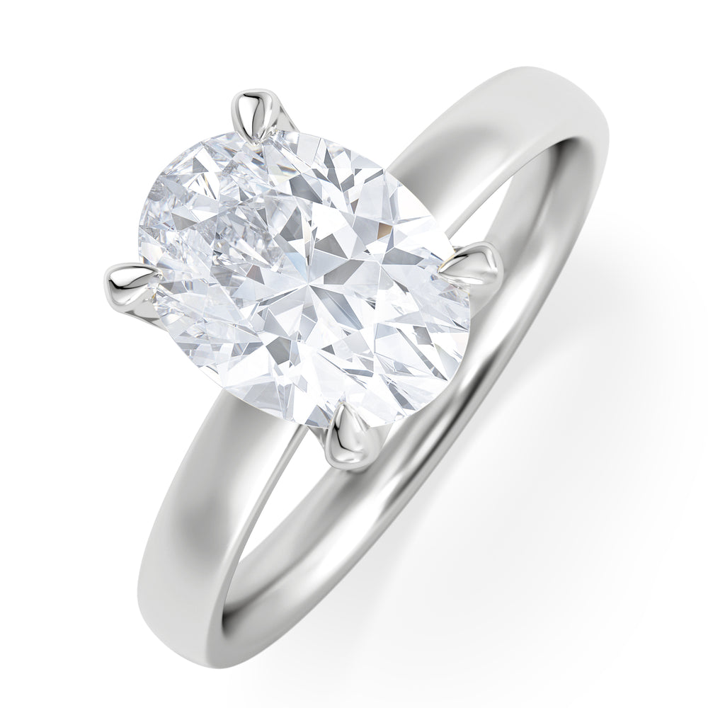 Origin 2.00ct Oval Cut Lab Diamond Solitaire Engagement Ring in Platinum