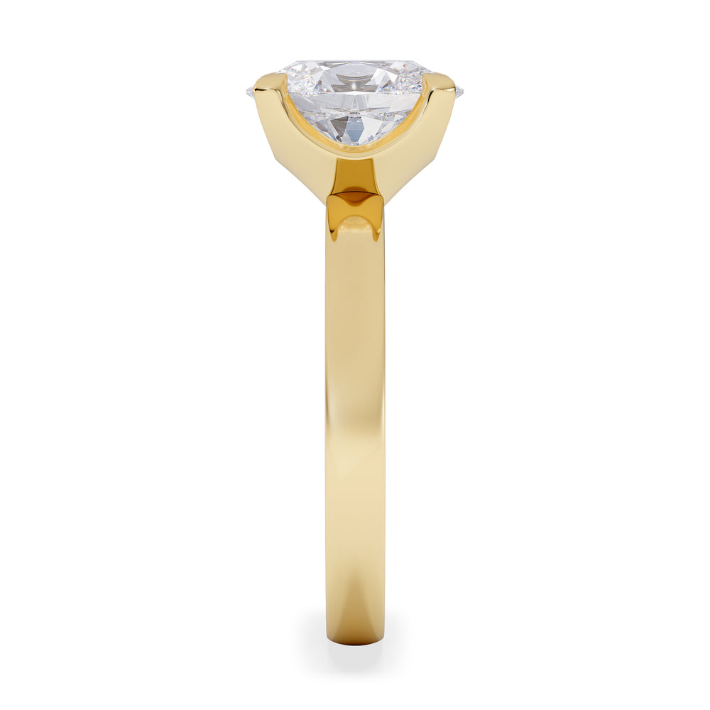 Origin 2.00ct Oval Cut Lab Diamond Solitaire Engagement Ring in 18K Yellow Gold