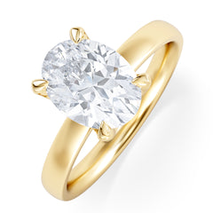 Origin 2.00ct Oval Cut Lab Diamond Solitaire Engagement Ring in 18K Yellow Gold
