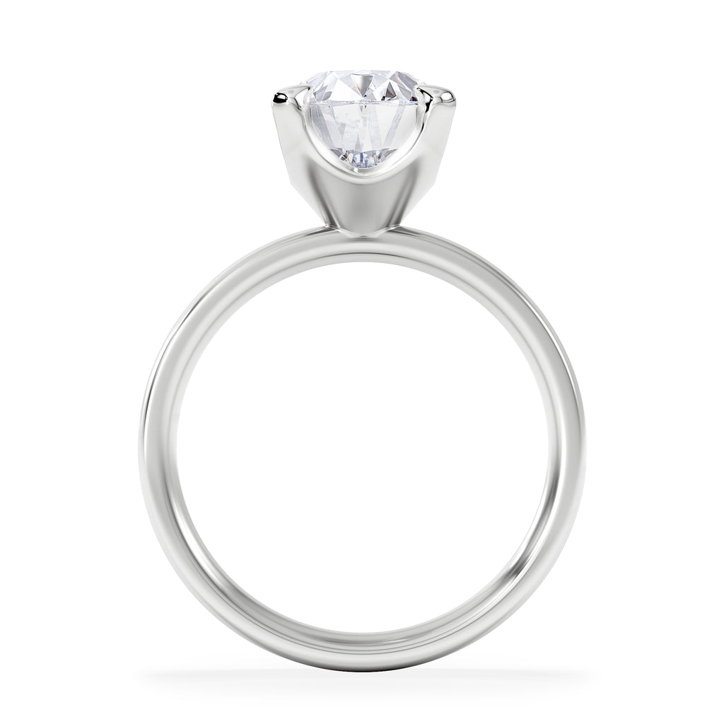 Origin 3.00ct Oval Cut Lab Diamond Solitaire Engagement Ring in Platinum