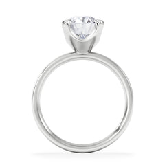 Origin 3.00ct Oval Cut Lab Diamond Solitaire Engagement Ring in 18K White Gold