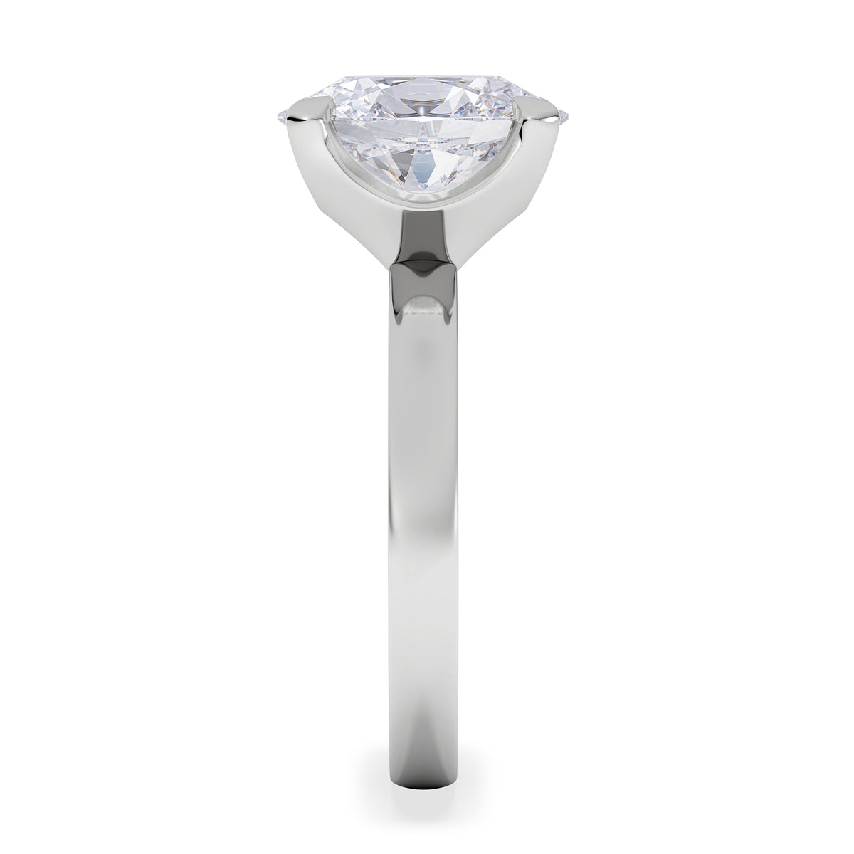Origin 3.00ct Oval Cut Lab Diamond Solitaire Engagement Ring in Platinum