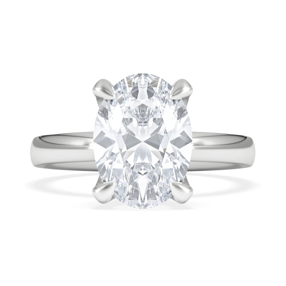 Origin 3.00ct Oval Cut Lab Diamond Solitaire Engagement Ring in Platinum
