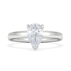 Origin 1.00ct Pear Cut Lab Diamond Solitaire Engagement Ring in Platinum