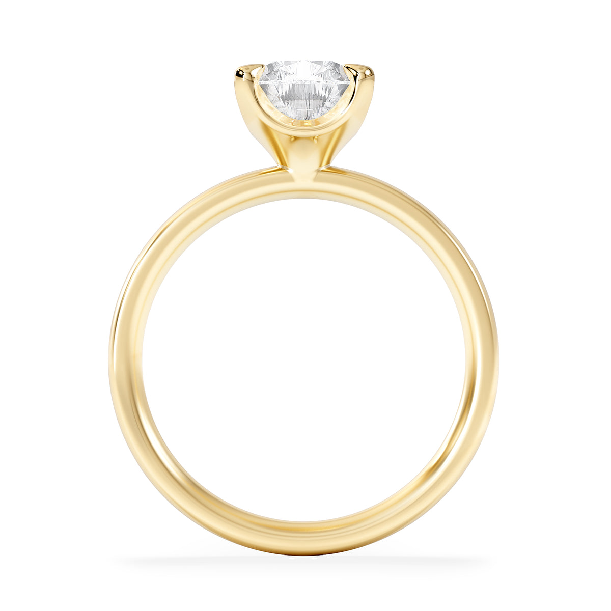 Origin 2.00ct Pear Cut Lab Diamond Solitaire Engagement Ring in 18K Yellow Gold