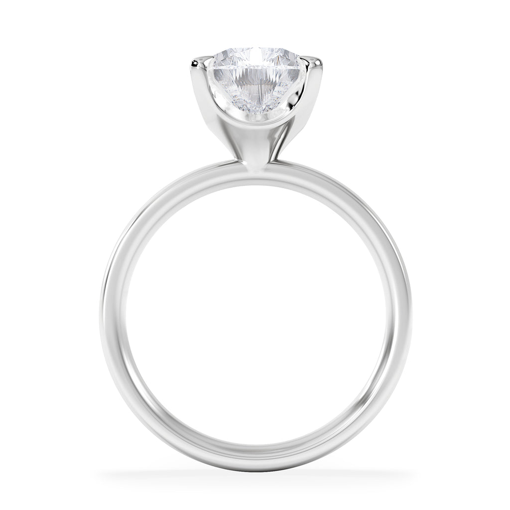 Origin 3.00ct Pear Cut Lab Diamond Solitaire Engagement Ring in 18K White Gold