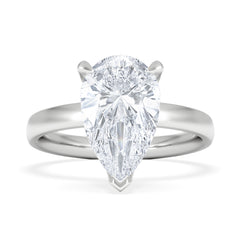 Origin 3.00ct Pear Cut Lab Diamond Solitaire Engagement Ring in 18K White Gold