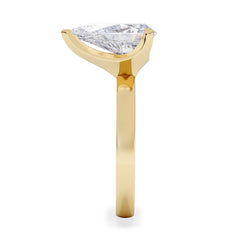 Origin 3.00ct Pear Cut Lab Diamond Solitaire Engagement Ring in 18K Yellow Gold