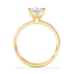 Origin 2.25ct Pear Cut Lab Diamond Solitaire Engagement Ring with Side Stones in 18K Yellow Gold