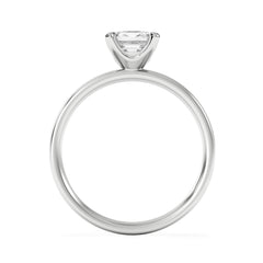Origin 1.00ct Asscher Cut Lab Diamond Solitaire Engagement Ring in 18K White Gold