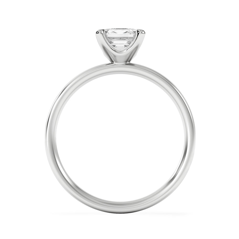 Origin 1.00ct Asscher Cut Lab Diamond Solitaire Engagement Ring in Platinum