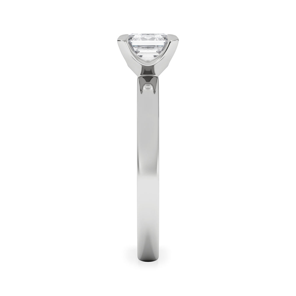 Origin 1.00ct Asscher Cut Lab Diamond Solitaire Engagement Ring in Platinum