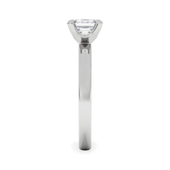 Origin 1.00ct Asscher Cut Lab Diamond Solitaire Engagement Ring in 18K White Gold