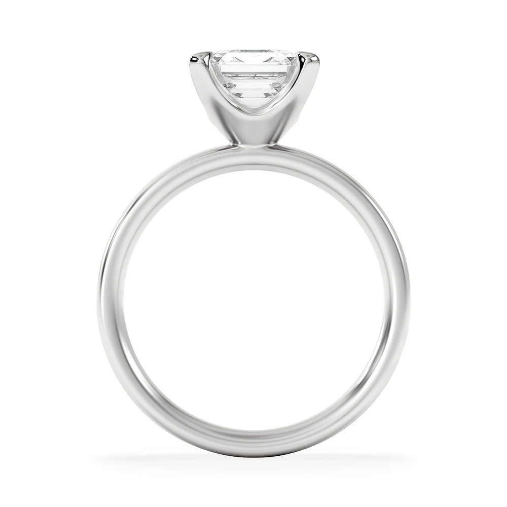 Origin 2.00ct Asscher Cut Lab Diamond Solitaire Engagement Ring in Platinum