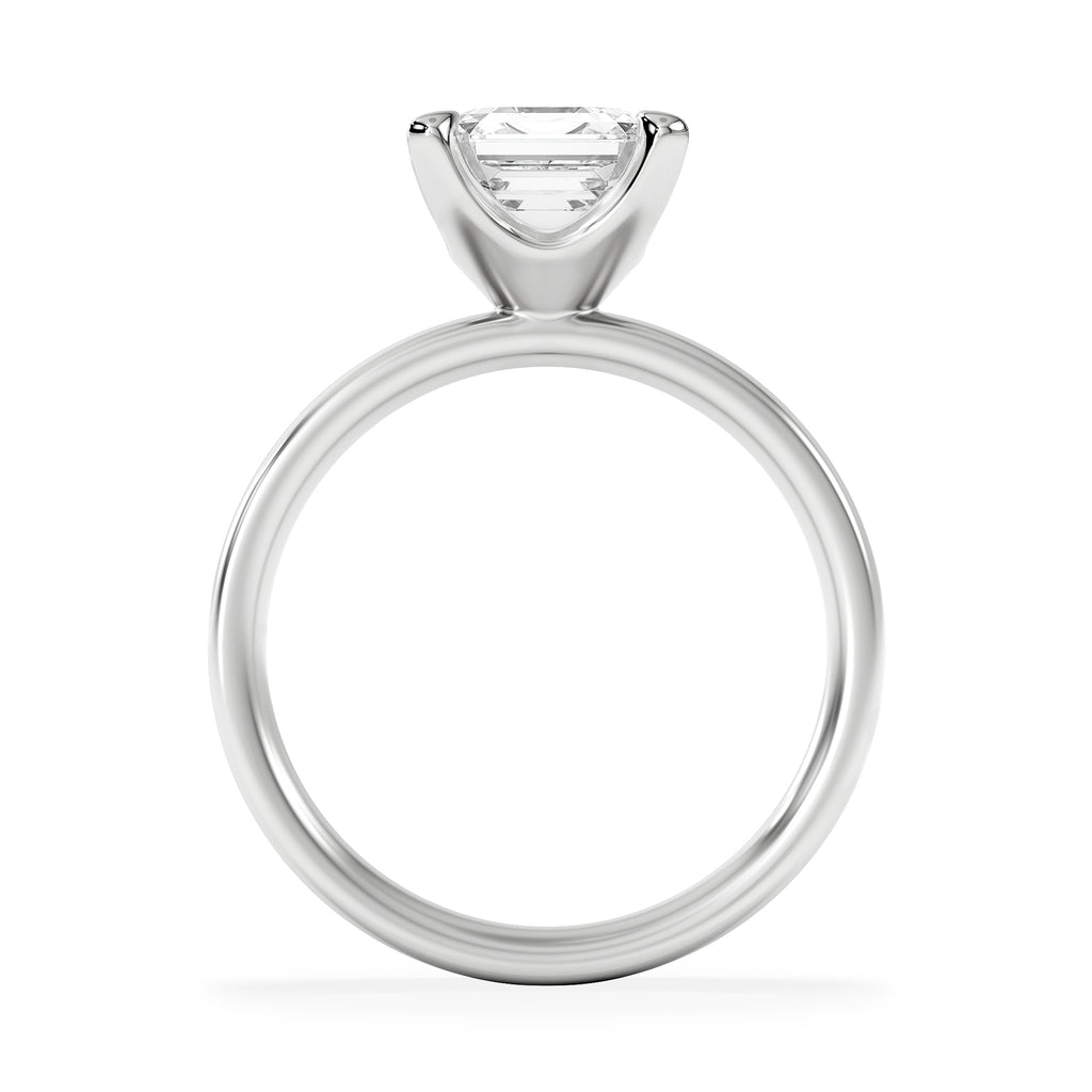 Origin 2.00ct Asscher Cut Lab Diamond Solitaire Engagement Ring in 18K White Gold