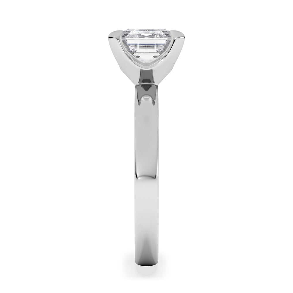 Origin 2.00ct Asscher Cut Lab Diamond Solitaire Engagement Ring in 18K White Gold
