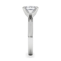 Origin 2.00ct Asscher Cut Lab Diamond Solitaire Engagement Ring in 18K White Gold