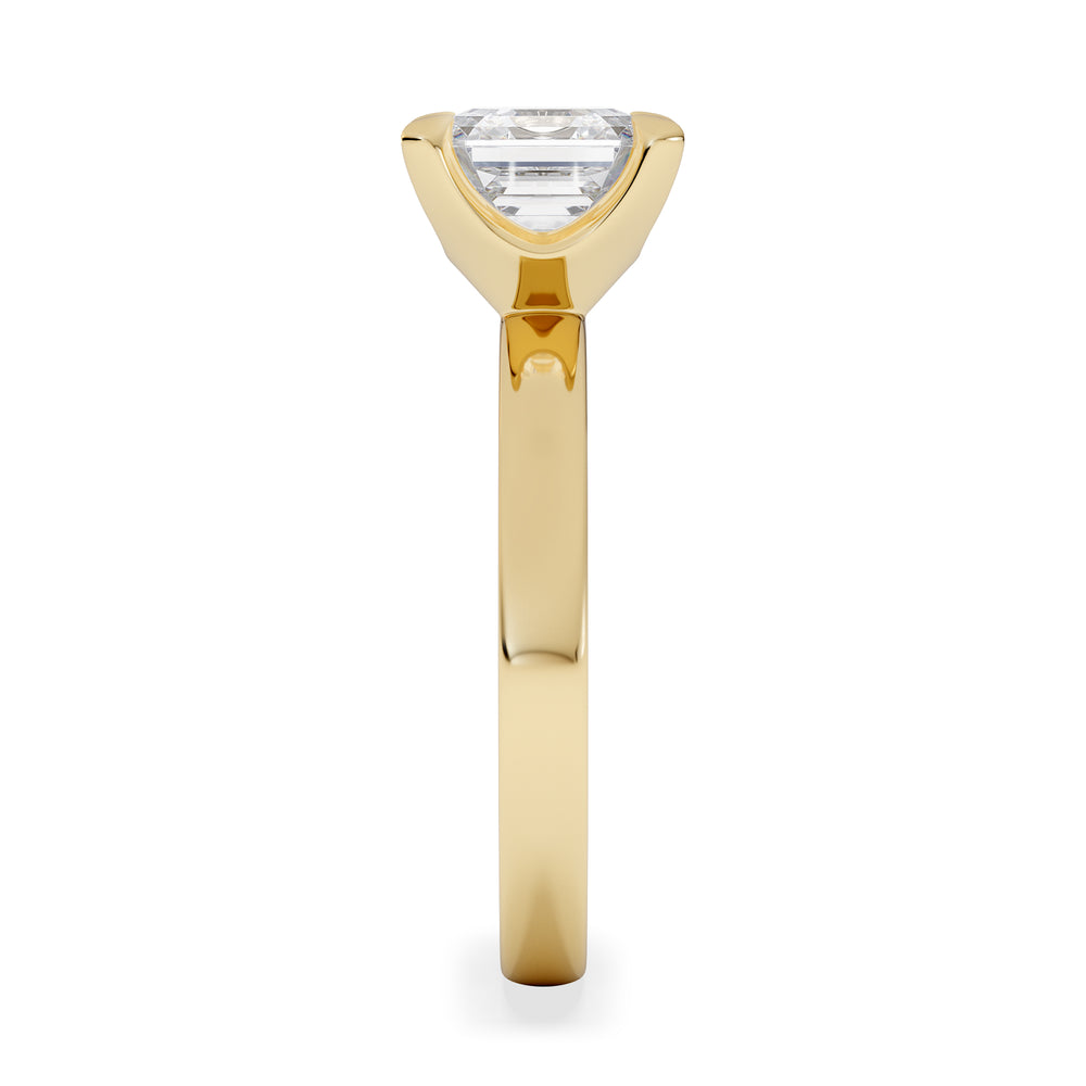 Origin 2.00ct Asscher Cut Lab Diamond Solitaire Engagement Ring in 18K Yellow Gold
