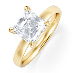 Origin 2.00ct Asscher Cut Lab Diamond Solitaire Engagement Ring in 18K Yellow Gold