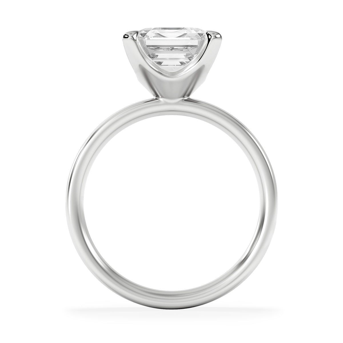 Origin 3.00ct Asscher Cut Lab Diamond Solitaire Engagement Ring in Platinum